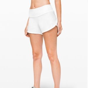 Lululemon Speed up 4” white shorts